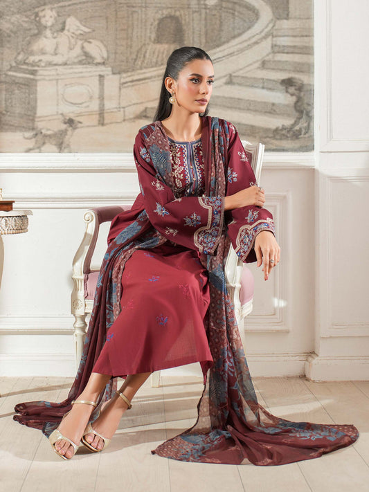 3 Piece Lawn Suit-Embroidered (Unstitched)