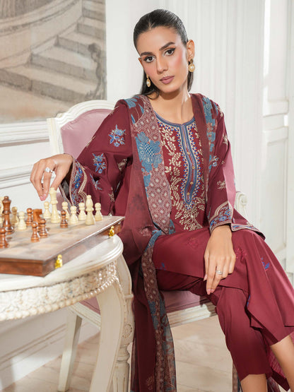 3 Piece Lawn Suit-Embroidered (Unstitched)