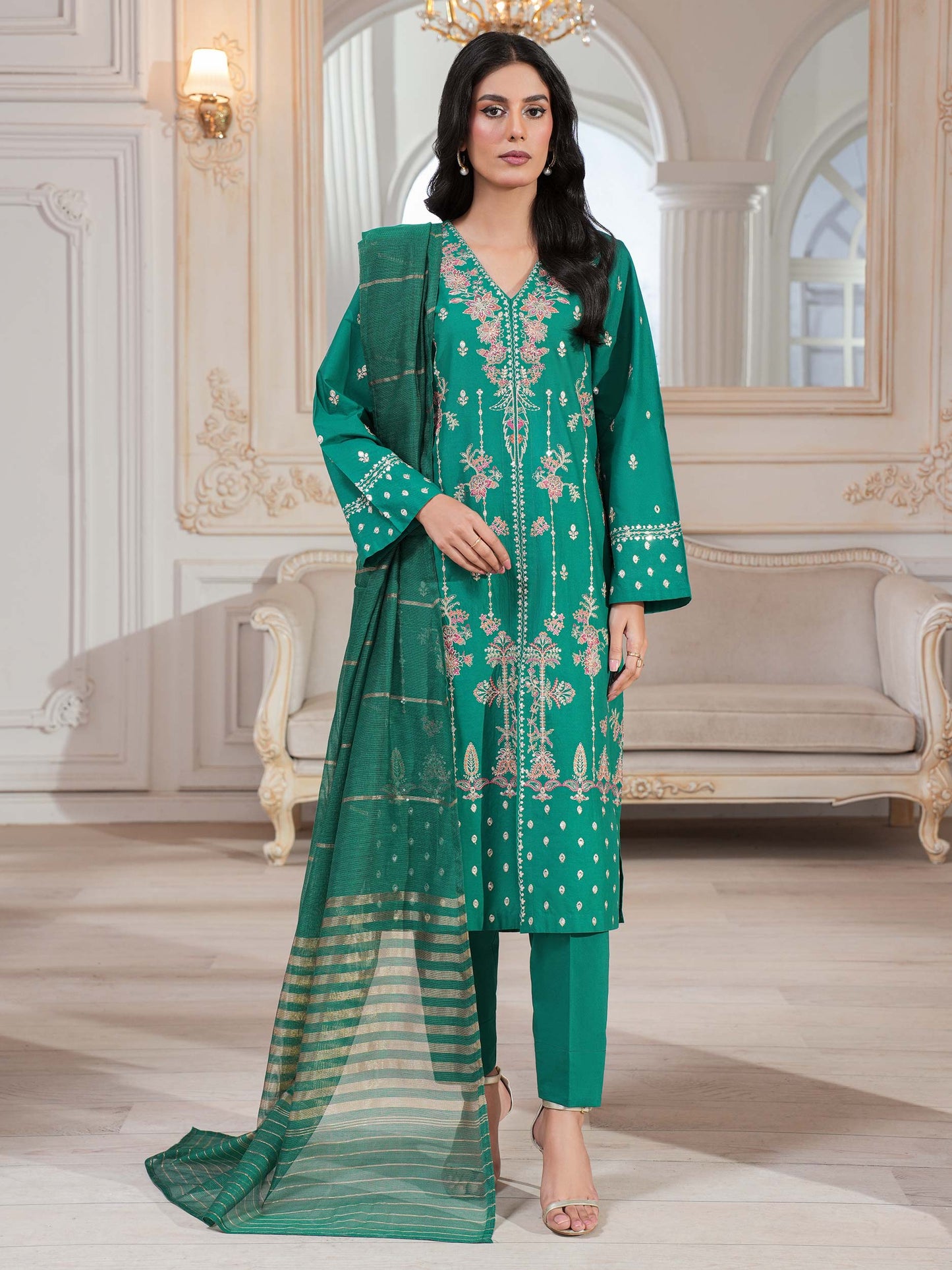 3 Piece Lawn Suit-Embroidered (Unstitched)
