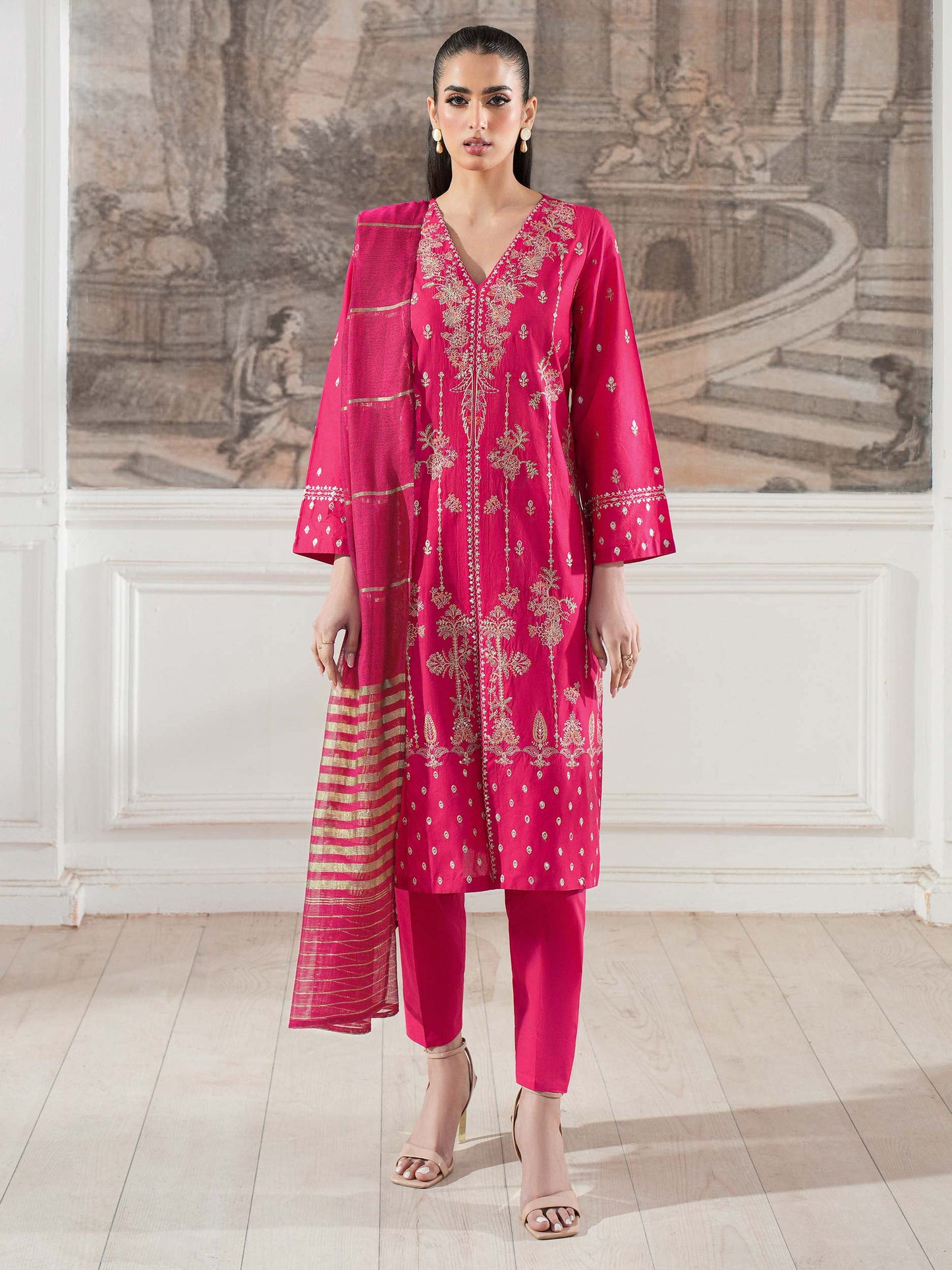 3 Piece Lawn Suit-Embroidered (Unstitched)