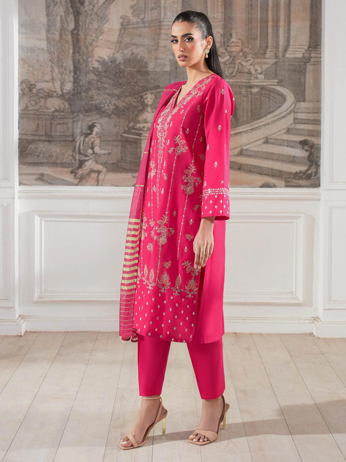 3 Piece Lawn Suit-Embroidered (Unstitched)
