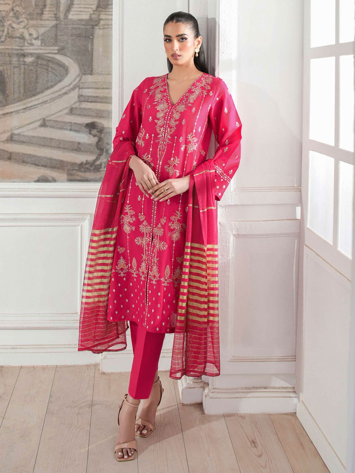 3 Piece Lawn Suit-Embroidered (Unstitched)