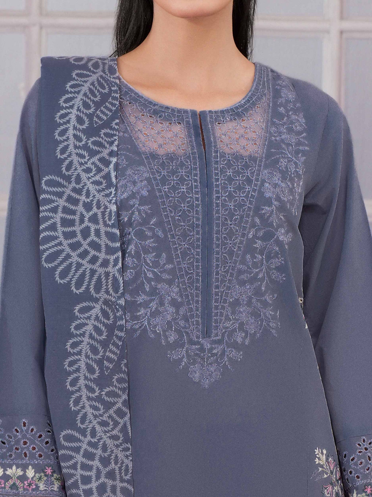 3 Piece Lawn Suit-Embroidered (Unstitched)