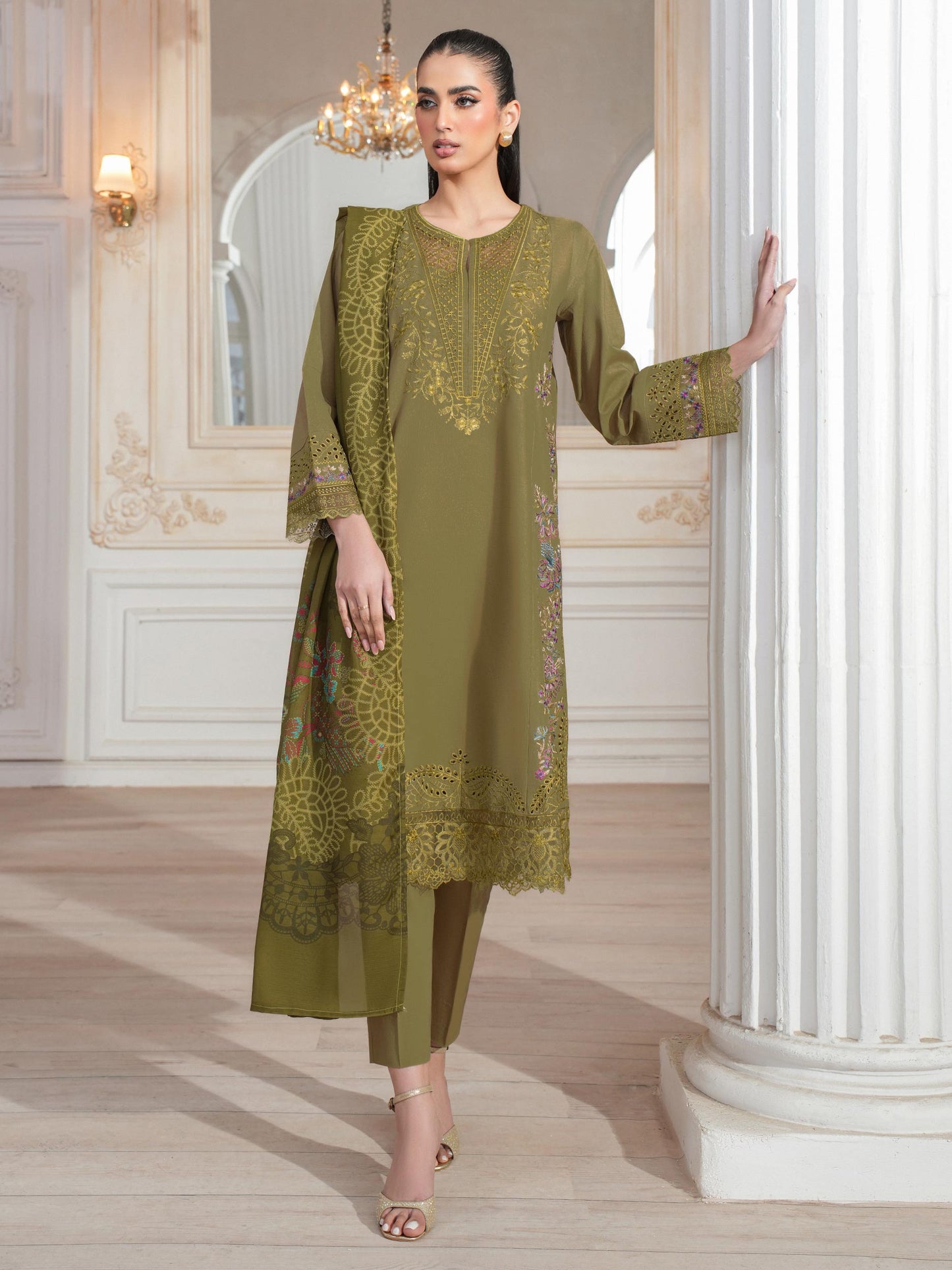 3 Piece Lawn Suit-Embroidered (Unstitched)