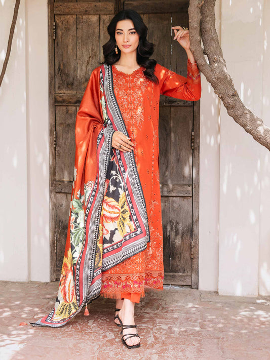 3 Piece Lawn Suit-Embroidered (Unstitched)