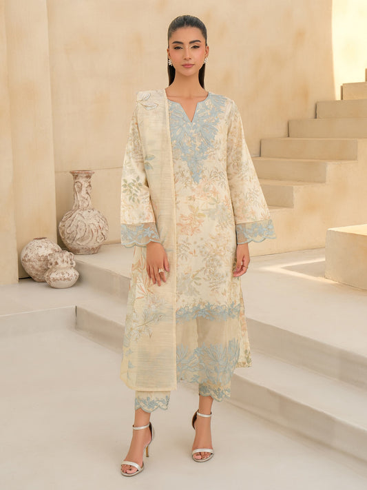 3 Piece Lawn Suit-Embroidered (Unstitched)