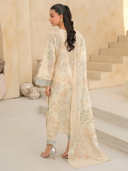 3 Piece Lawn Suit-Embroidered (Unstitched)