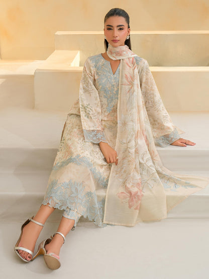 3 Piece Lawn Suit-Embroidered (Unstitched)