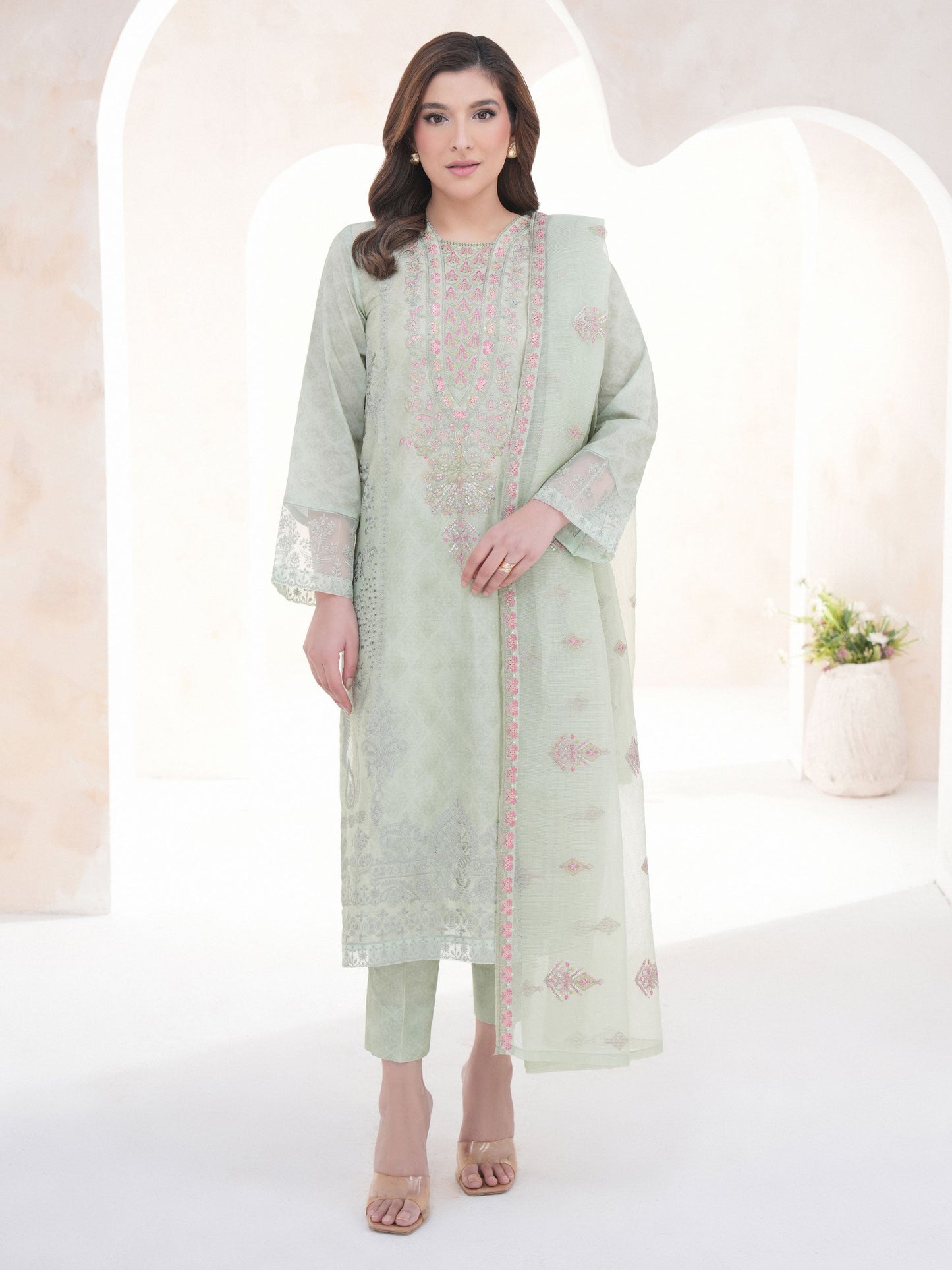 3 Piece Lawn Suit-Embroidered (Unstitched)