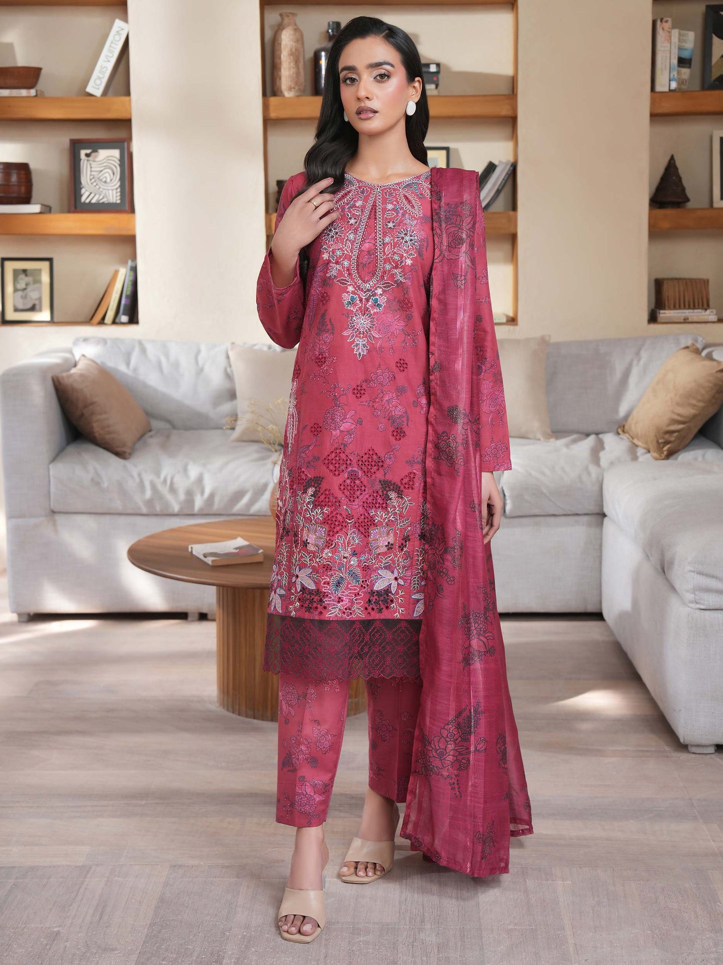 3 Piece Lawn Suit-Embroidered (Unstitched)