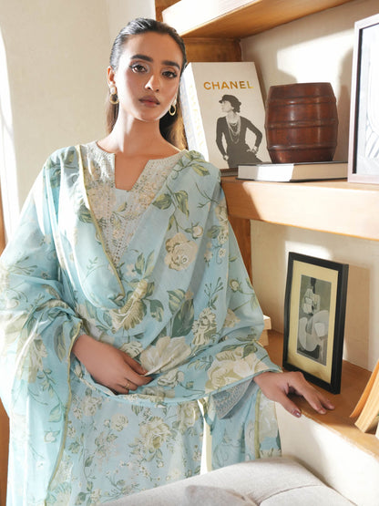3 Piece Lawn Suit-Embroidered (Unstitched)