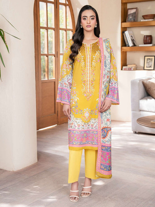 3 Piece Lawn Suit-Embroidered (Unstitched)