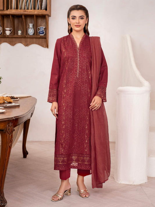 3 Piece Lawn Suit-Embroidered (Unstitched)