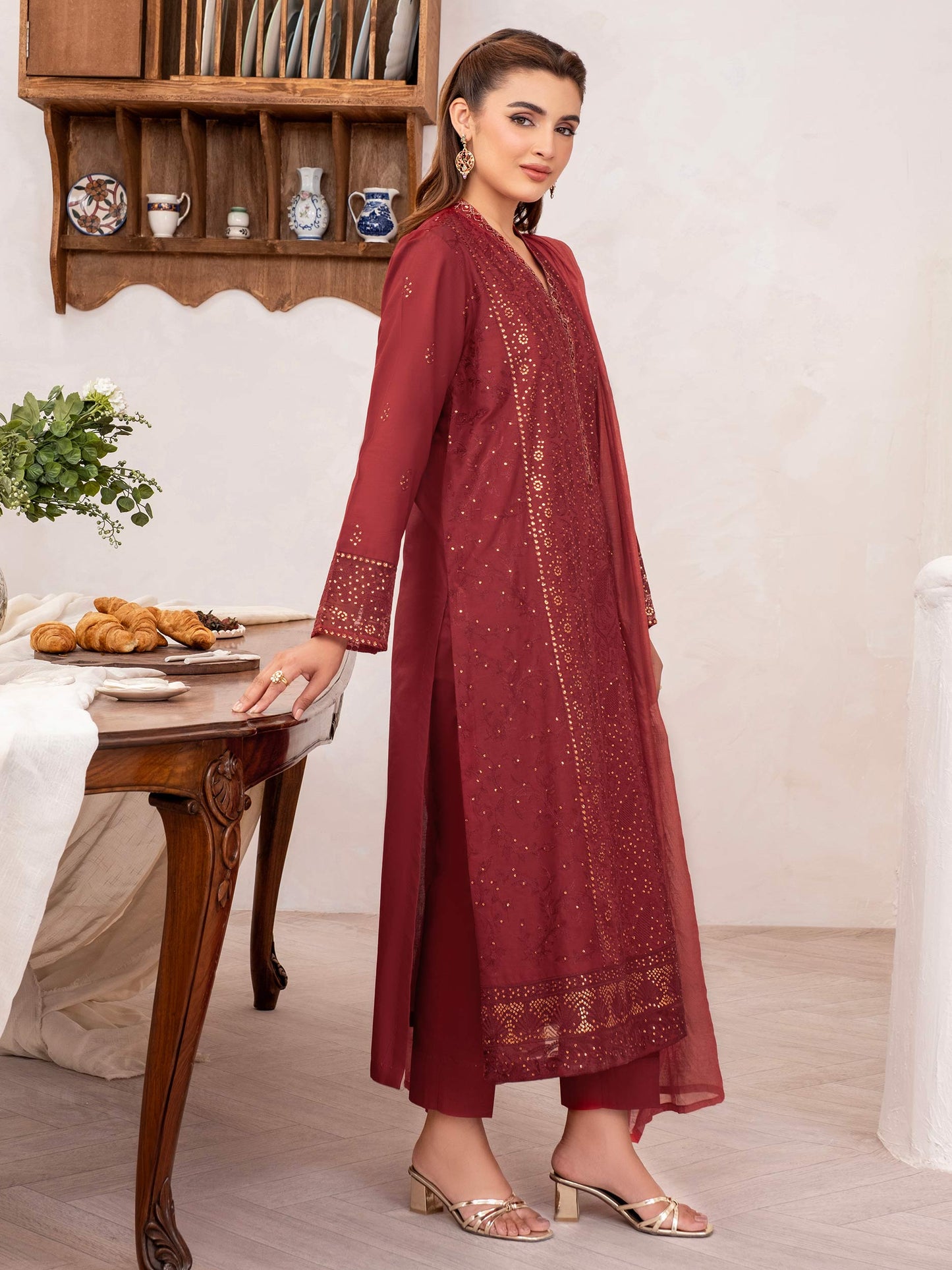 3 Piece Lawn Suit-Embroidered (Unstitched)