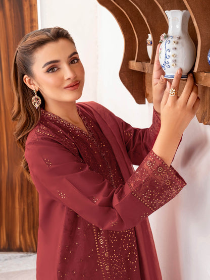 3 Piece Lawn Suit-Embroidered (Unstitched)