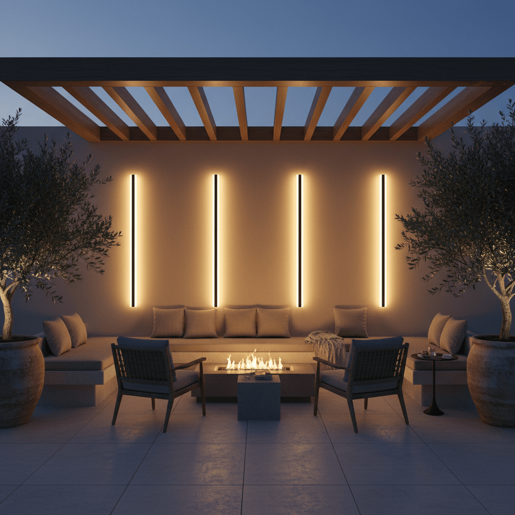Stripe Lined LED Wall Light