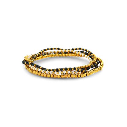 Weather the Storm Beaded Bracelet Stacking Set