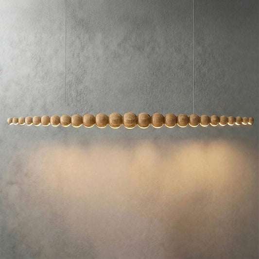 Wooden Bead Chandelier