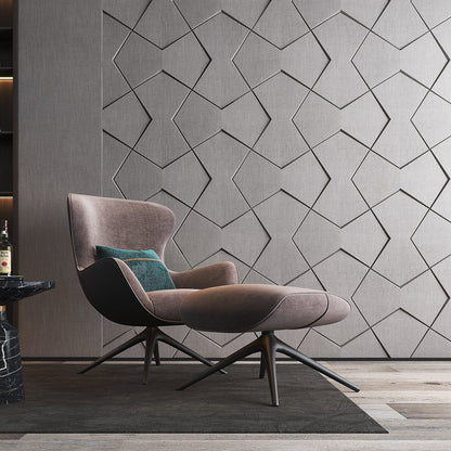 Bowtie Geometric 3D Leather Wall Panel