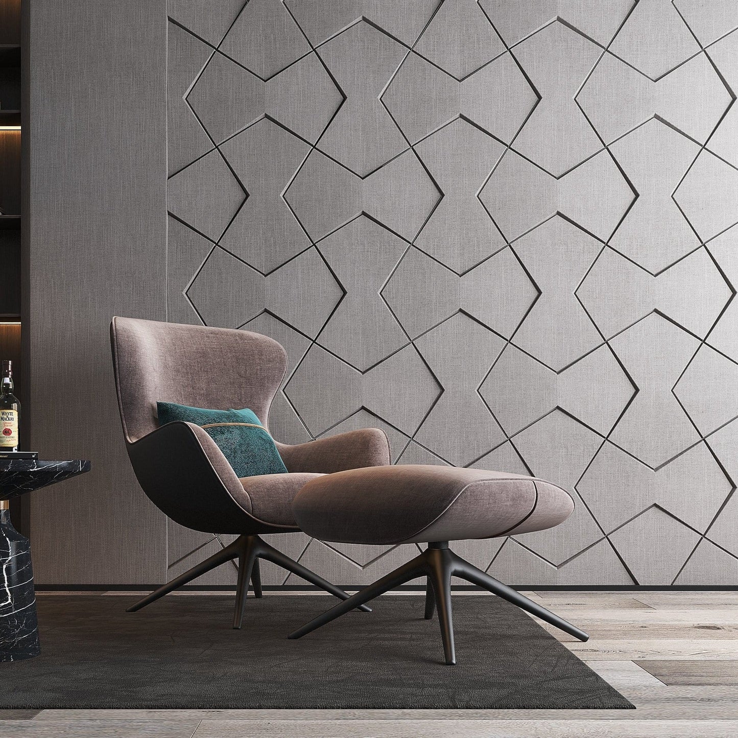 Bowtie Geometric Leather Panels