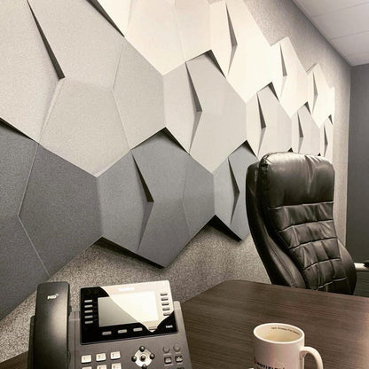 Bowtie Geometric 3D Leather Wall Panel