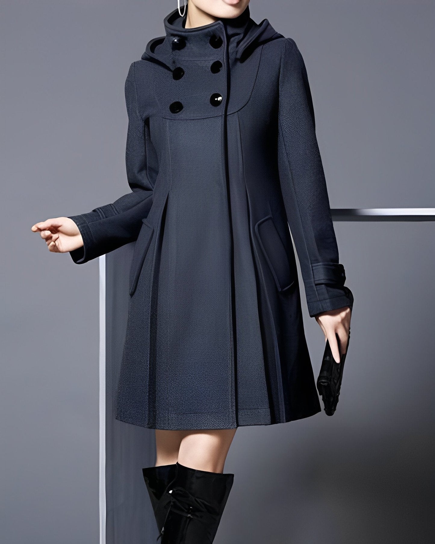 KARLA | VESTE ROBE ÉCHARPE À CAPUCHE