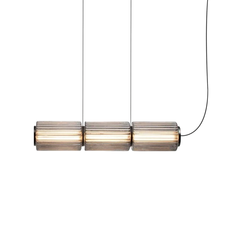Lámpara de Pendiente de Cristal en Forma de Cilindro Elegante y Moderna