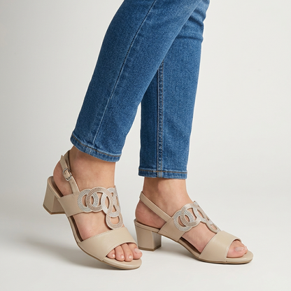 Gea - Sandalo comodo donna con tacco