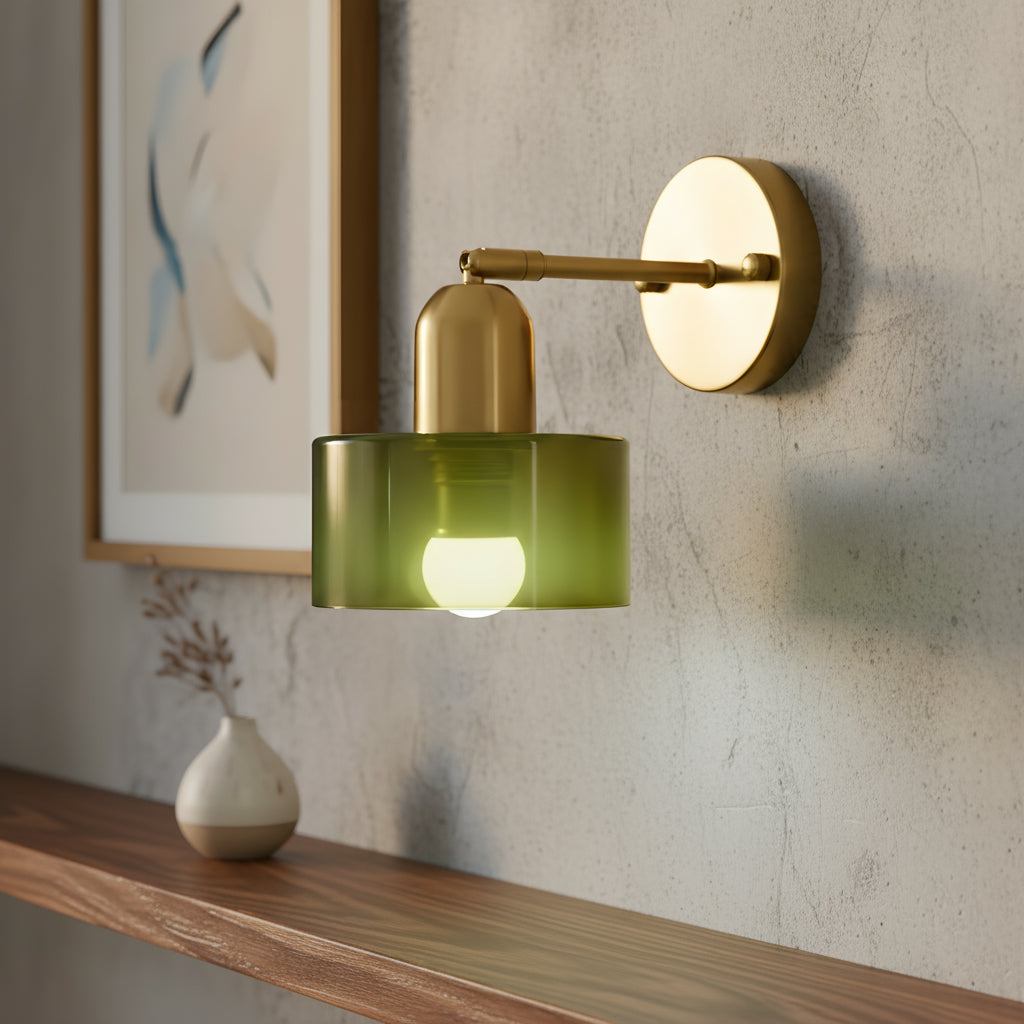 Colorful Glass Bauhaus Wall Light - Modern Wall Sconce