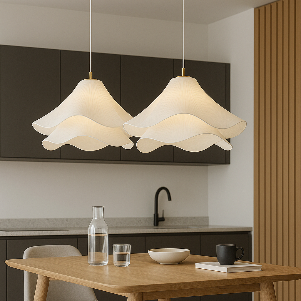 Lustre Suspendu Étherule avec Pendentif Fleur Élégante
