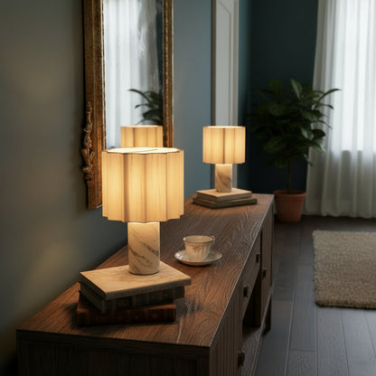 Lámpara de Mesa de Mármol Mirna con Diseño Elegante