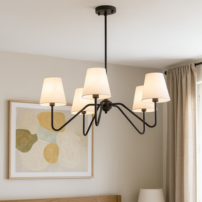 Lustre en Soie Élégant pour Chambre à Coucher