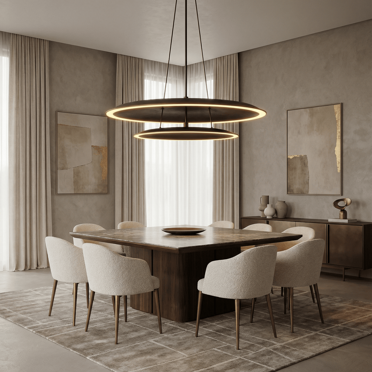 Axiom Two-Tier Chandelier