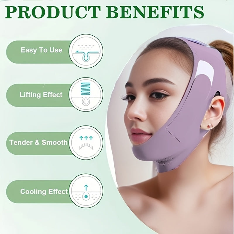 V-Face Facial Lifting, Double Chin Sleeping Mask Full Face Tightening Anti-Sagging, V-Face Mask Facial Contour Lifting Sleeping Band Double Chin Wrinkle Band Unisex