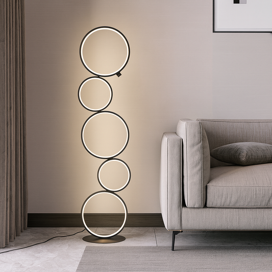 Circle's Floor Lamp - Sleek Round Design for Modern Spaces
