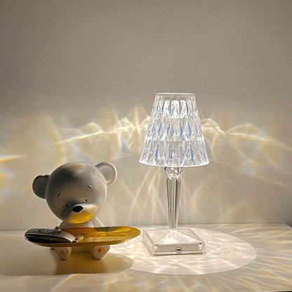 Mantar Crystal Wireless LED Lamp with Touch Control | Rechargeable &amp; Dimmable Light for Indoor &amp; Outdoor Use