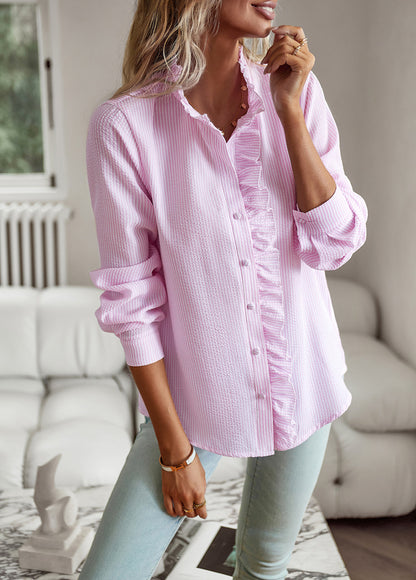 Elegant Ruffle Sleeve Blouse