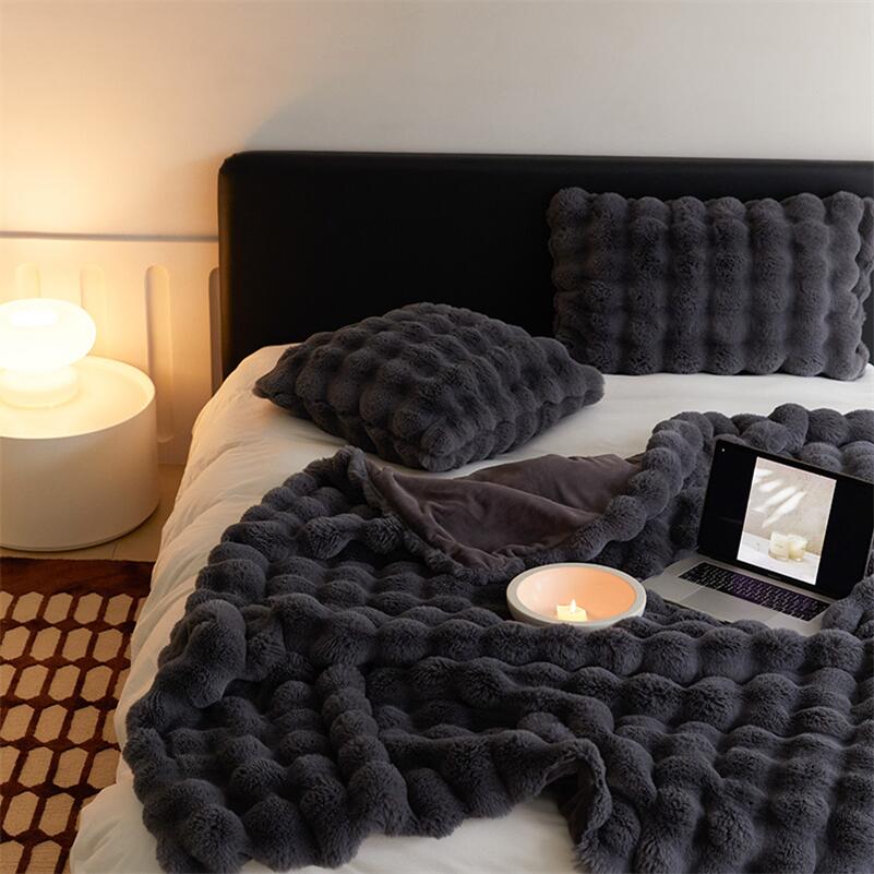 Rabbit Faux-Fur Throw