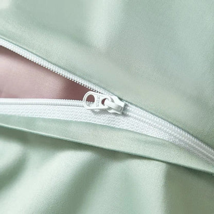 Dream Sage Blush Duvet Cover Set (Long-staple Sateen Cotton)