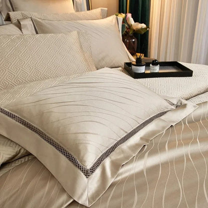 Elegance Gold Duvet Cover Set (Long-Staple Sateen Cotton)