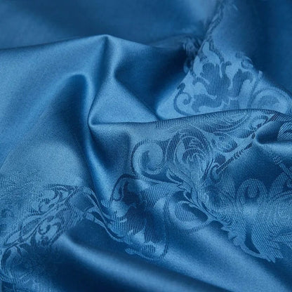 Elegance Blue Duvet Cover Set (Long-Staple Sateen Cotton)