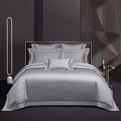 Elegance Silver Duvet Cover Set (Long-Staple Sateen Cotton)