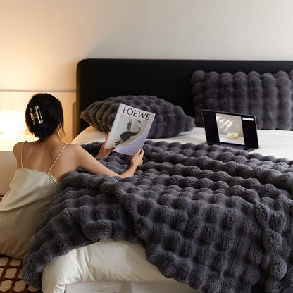 Rabbit Faux-Fur Throw