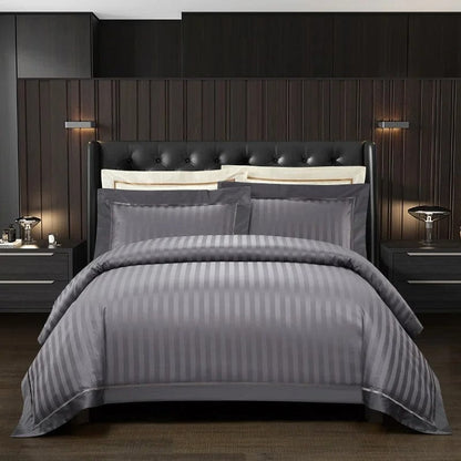 Prestige Grey Duvet Cover Set (Long-Staple Sateen Cotton)