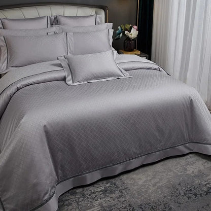 Elegance Silver Duvet Cover Set (Long-Staple Sateen Cotton)