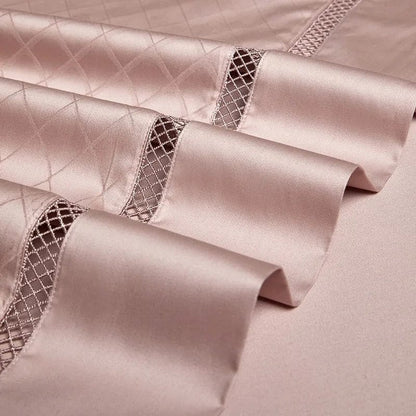 Elegance Blush Duvet Cover Set (Long-Staple Sateen Cotton)