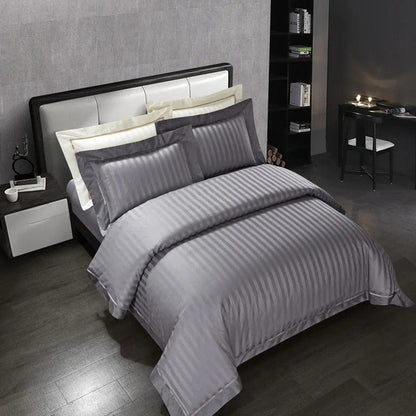Prestige Grey Duvet Cover Set (Long-Staple Sateen Cotton)