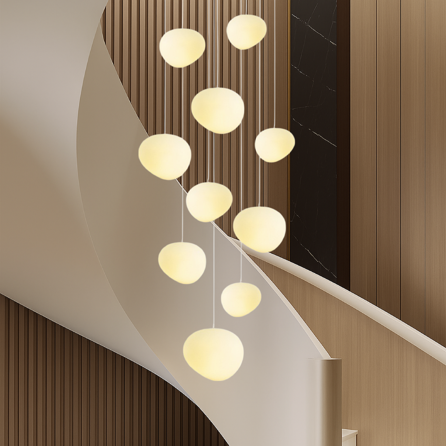 Nordic-Inspired Creative Staircase Chandelier