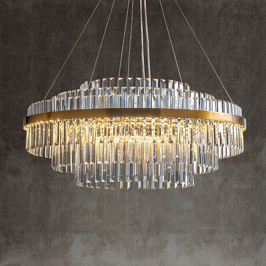 Élégant lustre en cristal de luxe