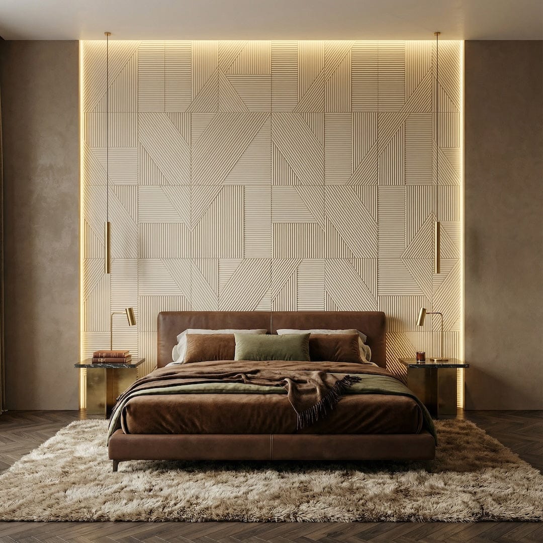 Euclid Wooden Wall Panel — Modern Geometric Accent for Your Walls